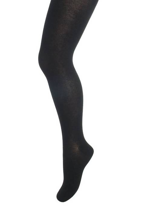 W38.060 Soft Cotton Rajstopy bawełniane gładkie - czarne