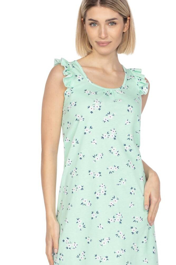 126 Koszula  damska krótki rękaw Regina zielony