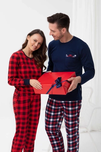 805 Piżama Męska Luna granatowy