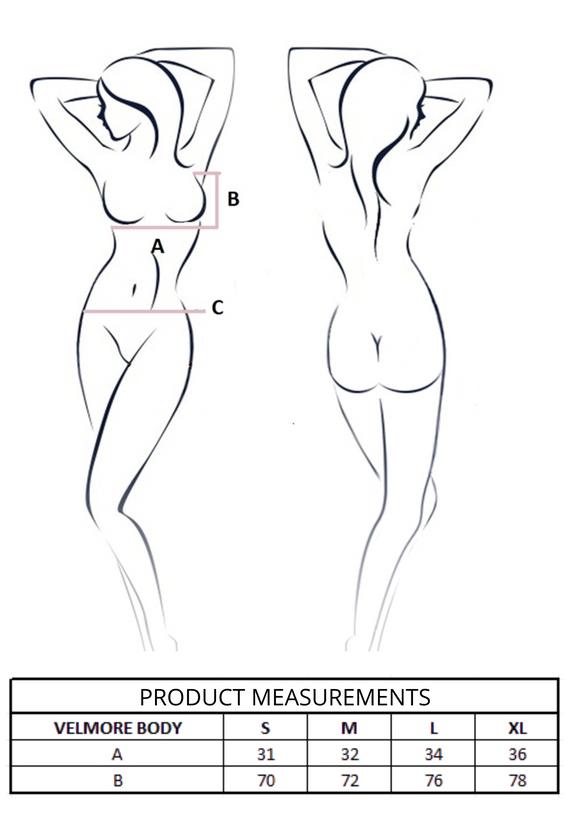 Velmore Body Blue Passion niebieski – eleganckie body damskie