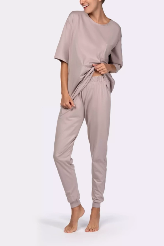 Homie shortsleeve Piżama damska Mona beige