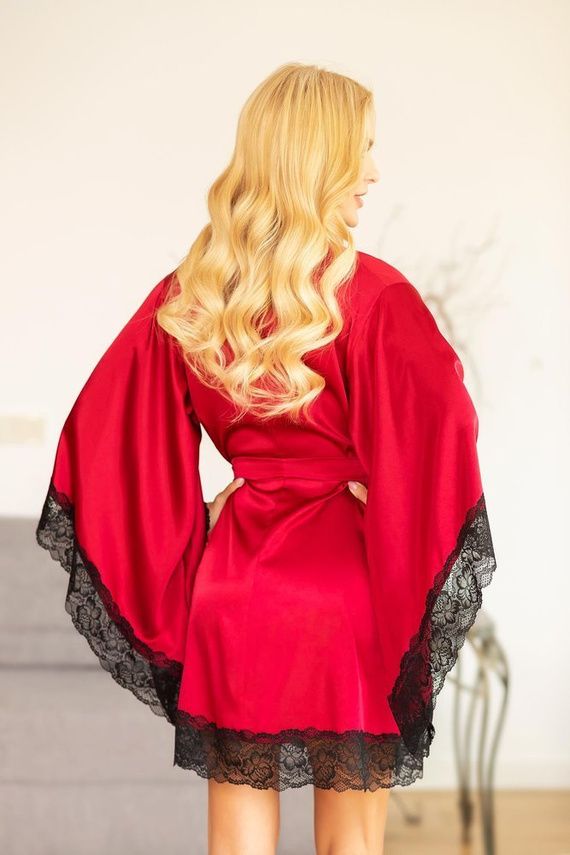 Mahe Szlafrok Damski Kalimo - bordowy