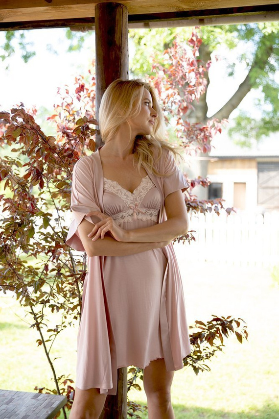 Sabrina Szlafrok Babella - pudrowy róż