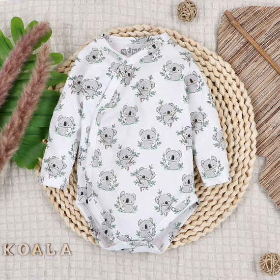 ABN-5201 Body kopertowe Nini Sweet Koala białe 100% bawełna organiczna