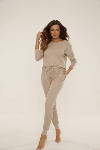 555 Paula Piżama Damska De Lafense - jasna mocca