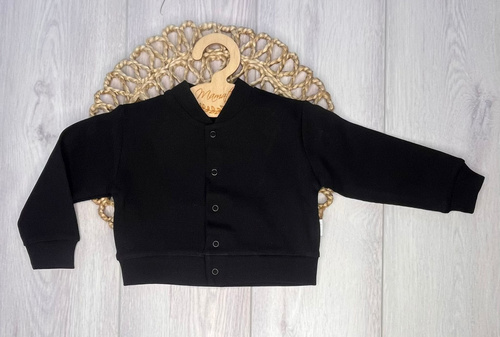 Bomberka BS006 Mamatti 97% bawełna, napy – stylowy komplet, czarny