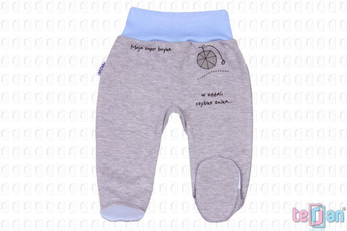 Półśpiochy bawełniane "BIKE" żółty