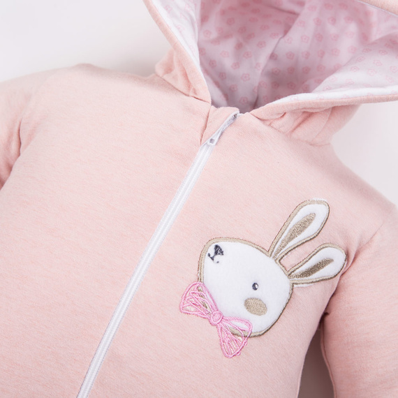 Run & Fun Pajac dresowy z kapturem Eevi - różowy