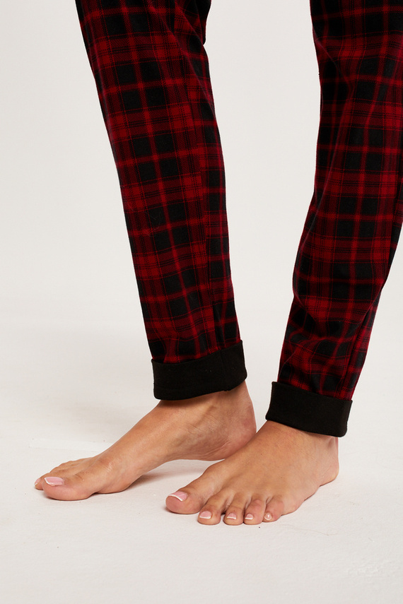 Ordesa Piżama Damska długi rękaw, długie spodnie Italian Fashion - czarny/druk