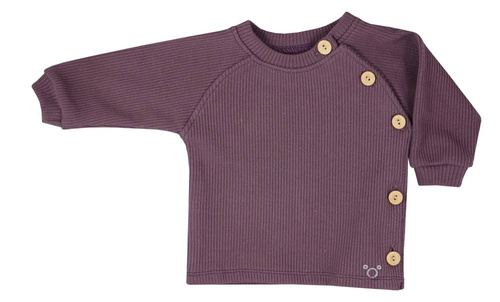 Pure Bluza rozpinana Koala - śliwka