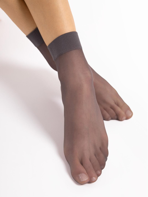 Skarpetki Fiore C 1100 Maja 15 den gładkie lycra 2 pary- graphite