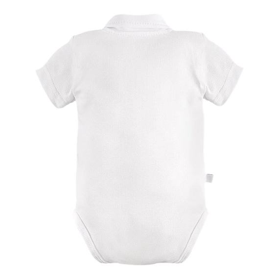 Ceremony Body z kołnierzykiem krótki rękaw Eevi - biały