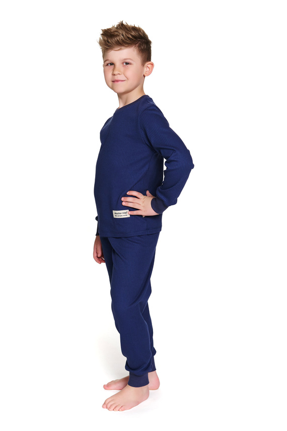 7351 Bawełniana piżama dziecięca Doctor Nap – klasyka komfortu - navy blue