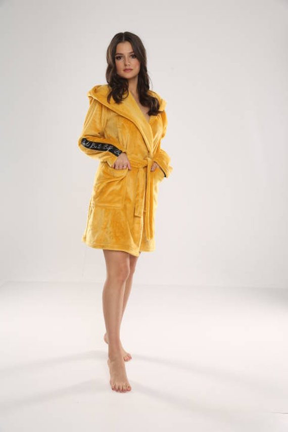 626 Abigail Krótki Szlafrok damski Forex - miodowy