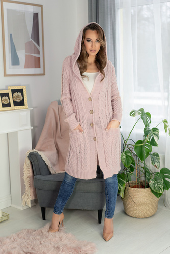 Limis Sweter, kardigan damski Merribel - powder 