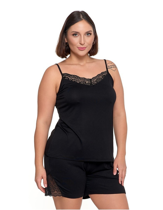 PDD3700-013 Piżama damska  Moraj - czarny