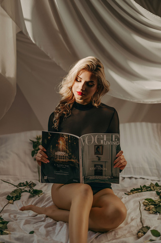 169320 Glamour Bluzka Damska, golf Teyli - czarny