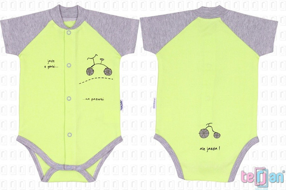 Body rozpinane krótki rękaw "BIKE" różowy Terjan