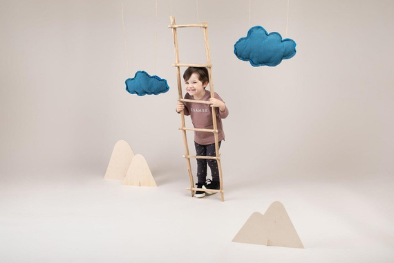 "Dreamer" Legginsy niemowlęce Pinokio - grafit druk