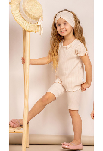 192138 Bluzka bawełniana z krótkim rękawem "Sara" Nicol - jasny łosoś