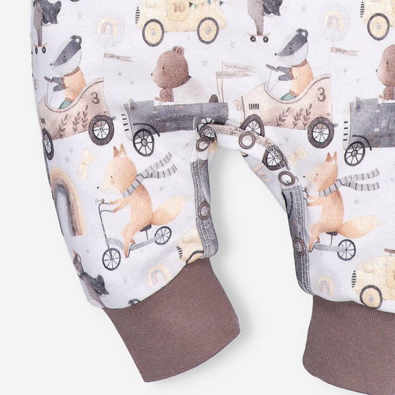 Cute Cars Kombinezon niemowlęcy z kapturem Nini druk