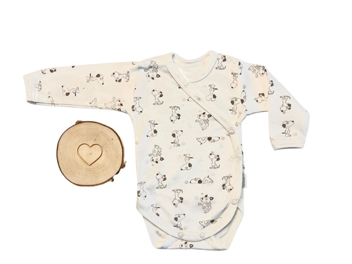 Body kopertowe z długim rękawem Mamatti BD14926 – 100% bawełna | OEKO-TEX | Bezpieczne od pierwszych dni