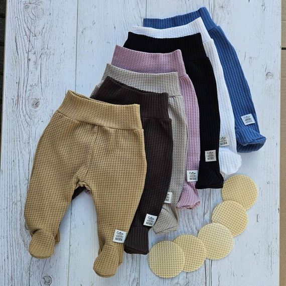 08249D "Natural Waffel" Półśpioch niemowlęcy Makoma denim