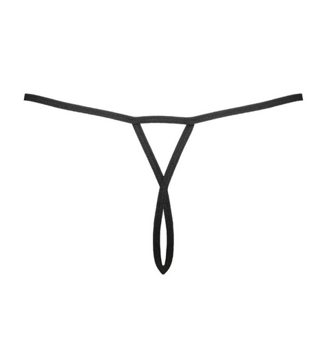 3113 Mendi Stringi z otwartym krokiem Teyli - czarny