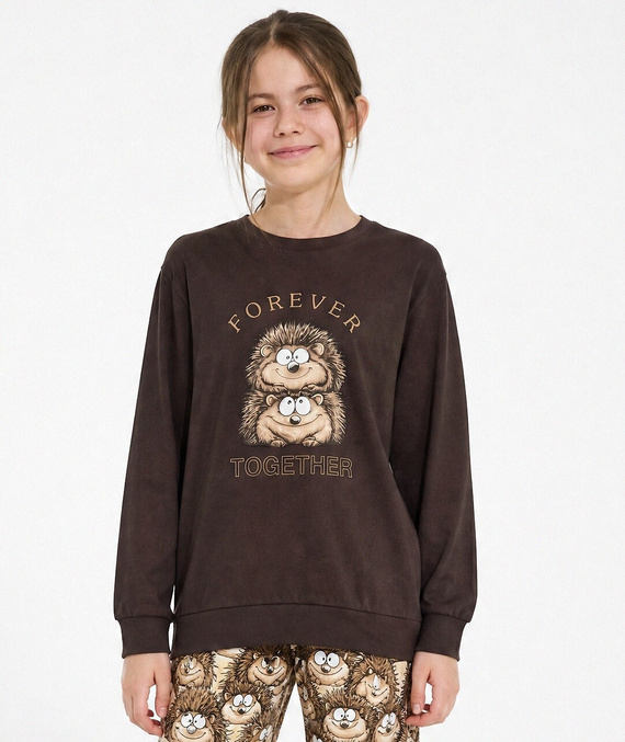 Cornette Kids Girl 594/212 Forever Piżama Dziewczęca 100% Bawełna Jeżyki