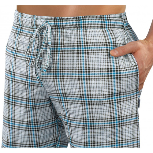 2379/27 Piżama Męska, krótki rękaw i spodenki Sesto Senso - turkusowy