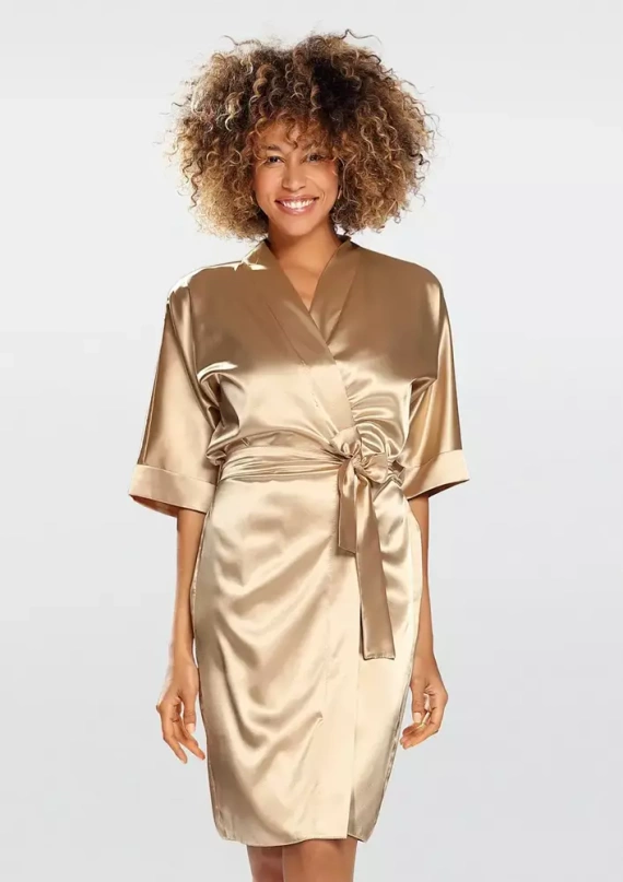 100 Podomka Szlafrok Damski Dkaren - jasny brąz