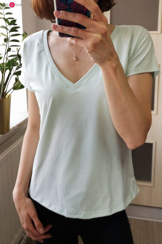 Two Ways bluzka ciążowa i do karmienia dwustronna krótki rękaw Milk&Love dusty cedar