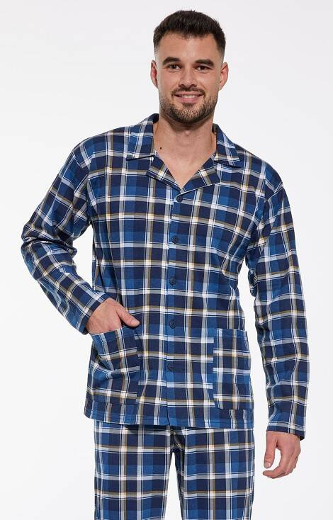 905/167 Dylan Piżama męska rozpinana Cornette granatowy