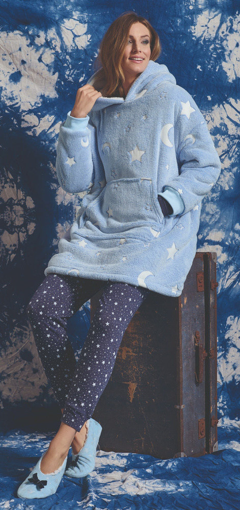 Kocobluza Milana Sorbetto – błękitna, polarowa, świecąca w ciemności