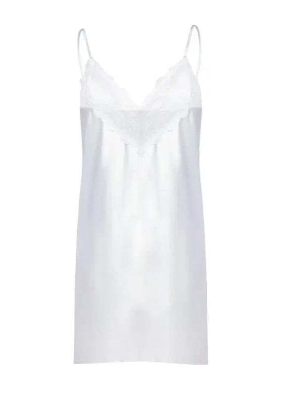 Frances Halka satynowa koszulka damska DKaren - biały