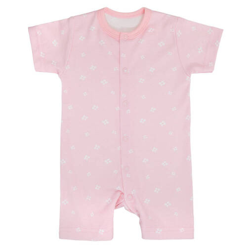 Kwiatki Pajacyk letni rampers Martex różowy