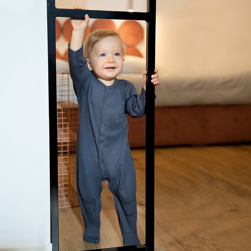 Magic Pajac prążkowany Eevi - grafit prążek