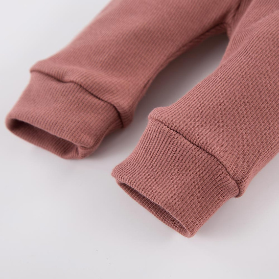 Daisy Legginsy bawełniane ze ściągaczem Eevi - ciemny róż