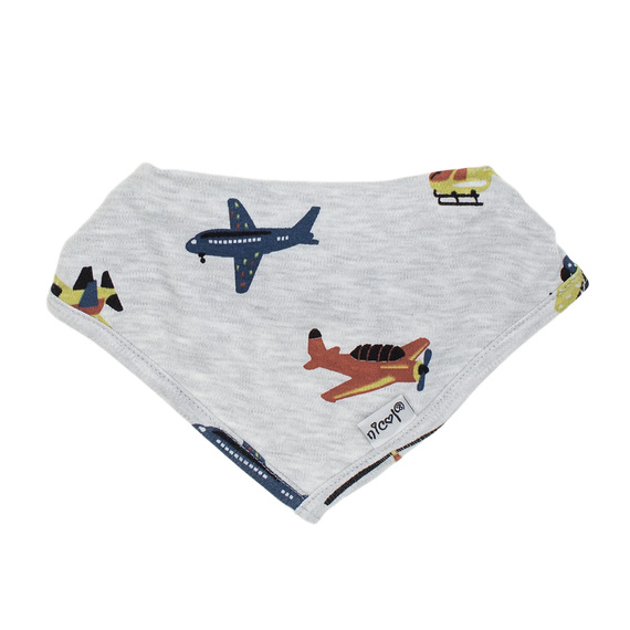 219076 Willy Apaszka niemowlęca Nicol – bawełna, szara w samoloty