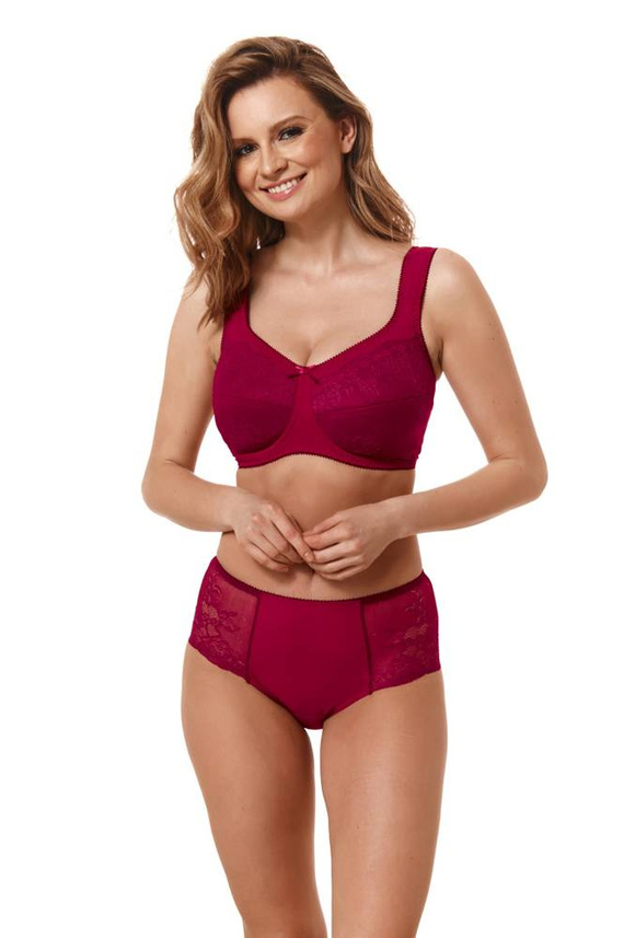 308 Biustonosz usztywniany Kostar - bordowy