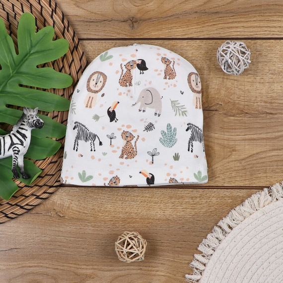 ABN-5281 Wild Animals Czapka z bawełny organicznej Nini druk