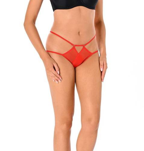 3139 Kelly Figi damskie z paseczkami Teyli - czerwony