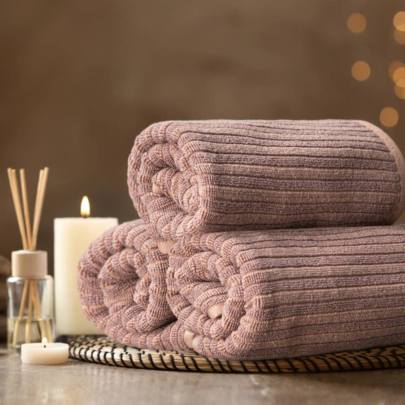 Avinion Ręcznik bawełniany Eurofirany pudrowy/liliowy