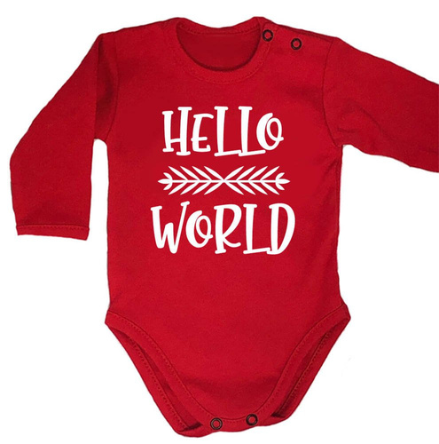 Body długi rękaw "Hello World" Moocha biały