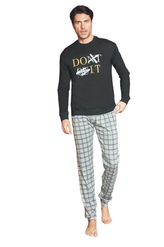 PG39170 Piżama Męska Nottingham czarny