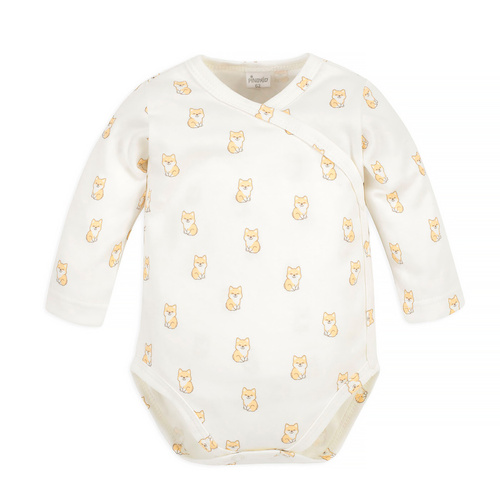 Lovely Day Body niemowlęce Pinokio - ecru pieski