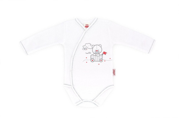 Body kopertowe długi rękaw "WHITE ORGANIC" Makoma 