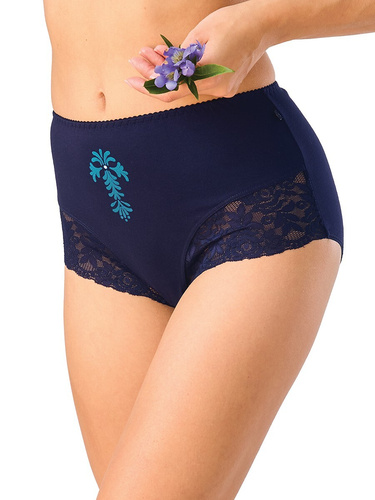 Figi Damskie Key LPF 501 B26 Maxi Bikini Bawełna Koronka 2-Pak