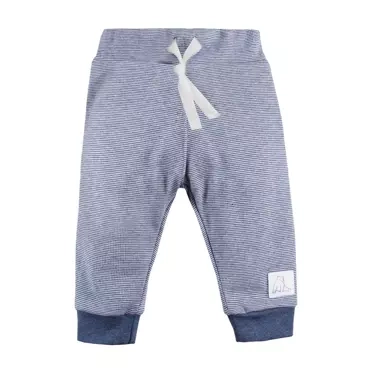 UNIQUE Spodnie dresowe w paski Ewa Klucze - granat