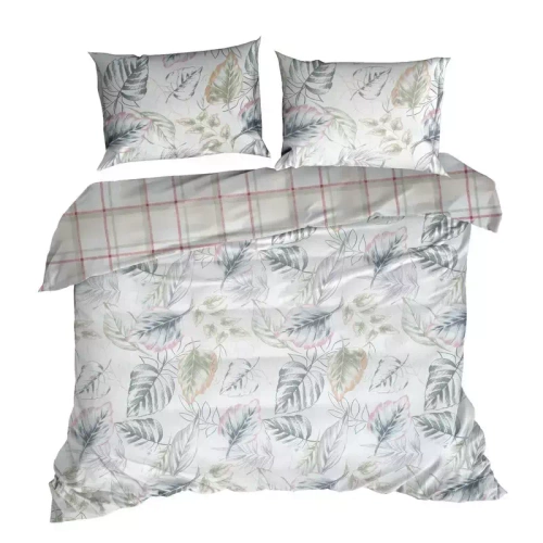 Sara 26 Pościel bawełniana Liście Eurofirany szary